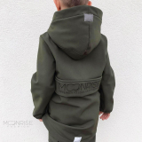 Detská softshell bunda - look up at the stars khaki - 134