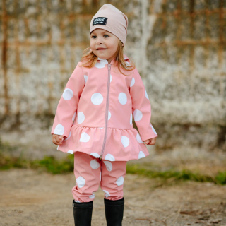 Detská softshell bunda - BUBBLES PINK 146