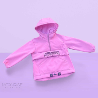 Detská softshell bunda - anorak  pink 104