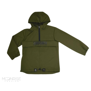 Detská softshell bunda - anorak khaki 116 