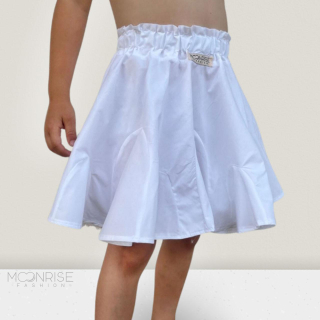 Detská kolová sukňa - biela
